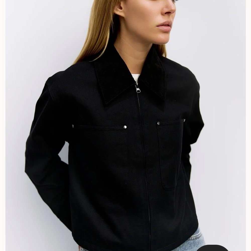 Mod Ref Black Utility Jacket With Collar - image 4